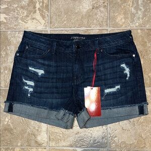 Jennifer Lopez Mid-Rise Jean Shorts